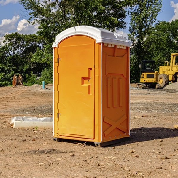 how often are the portable restrooms cleaned and serviced during a rental period in Bloomfield